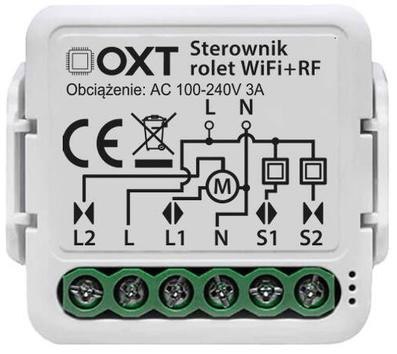 Moduł OXT mini sterownik rolet żaluzji kąt pochylenia lameli WiFi+RF TUYA T229