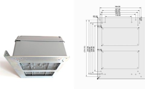 Stalowy uchwyt central sterujących do CAME, BFT, GENIUS, BENINCA, DEA