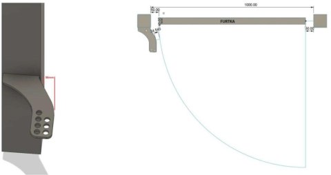 Uchwyty MOD.80/12/36 na słupek do napędów z otworami 12mm: CAME, FAAC, Genius, Proxima itd.