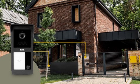 Wideodomofon EURA 2-żyłowy VDP-49A3-2TY czarny Tuya