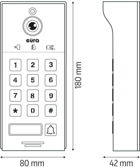 Wideodomofon EURA VDP-30C5 Tuya