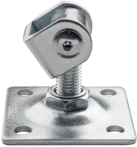 Zawias PSG 61.018.01 z szyldem 80x80x3mm - gwint M16 (regulowany, ucho ocynkowane)