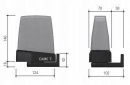 Lampa CAME KRX1FXSO pomarańczowa LED 24/230V (806LA-0010)